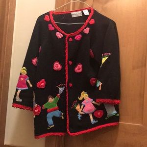 Heart cardigan. Brand: bellepointe, size medium